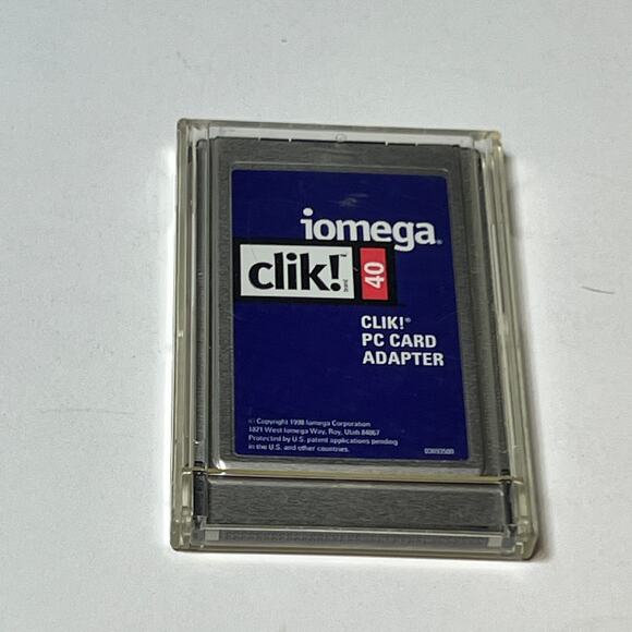 Iomega Clik 40 PC Card Adapter C40 ICX Singapore 1999 Vintage Storage Case - Picture 7 of 8